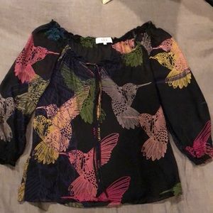 Black Silk Tibi blouse